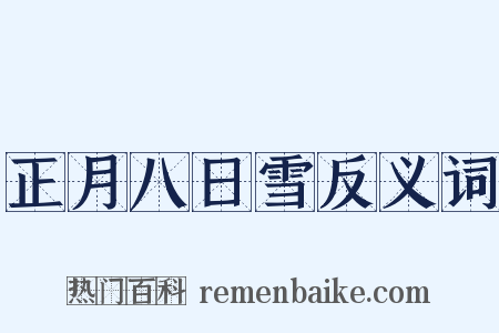正月八日雪反义词是什么意思的图片